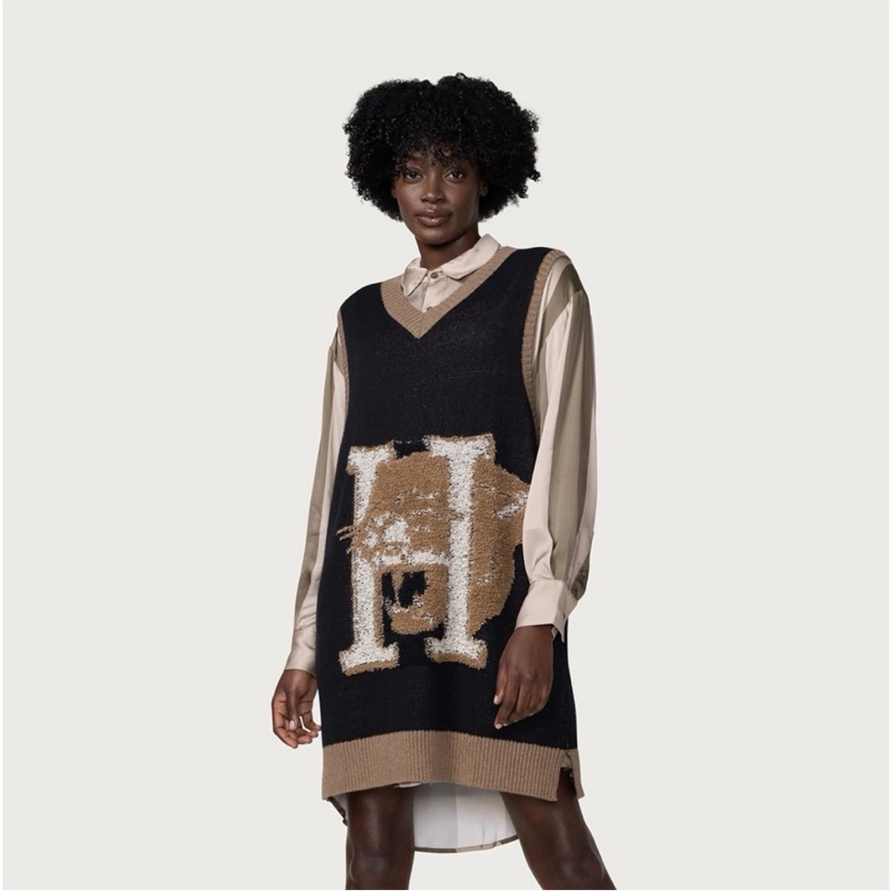 HONOR THE GIFT WOMEN MASCOT SWEATER VEST (BLACK) NWT MEDIUM 031 - Picture 3 of 6